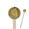 The Kiss (Klimt) - Lovers Wooden 6" Stir Stick - Round - Closeup