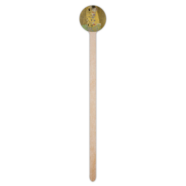 The Kiss (Klimt) - Lovers Wooden 7.5" Stir Stick - Round - Single Stick