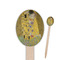 The Kiss (Klimt) - Lovers Wooden Food Pick - Oval - Closeup