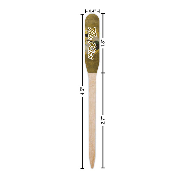 The Kiss (Klimt) - Lovers Wooden Food Pick - Paddle - Dimensions