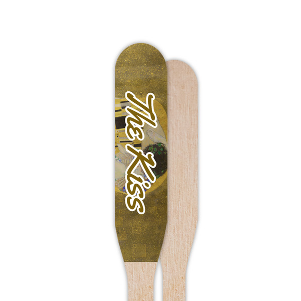 The Kiss (Klimt) - Lovers Wooden Food Pick - Paddle - Single Sided - Front & Back