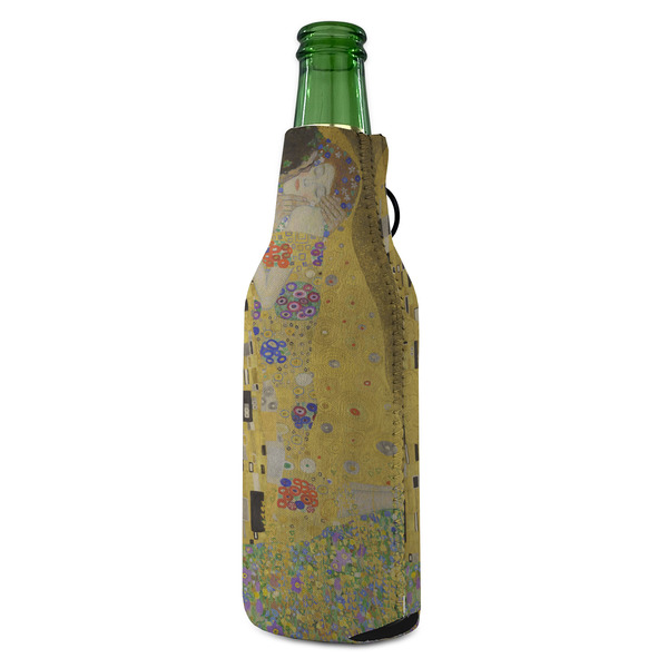 The Kiss (Klimt) - Lovers Zipper Bottle Cooler - ANGLE (bottle)