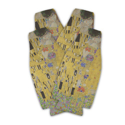 The Kiss (Klimt) - Lovers Zipper Bottle Cooler - Set of 4