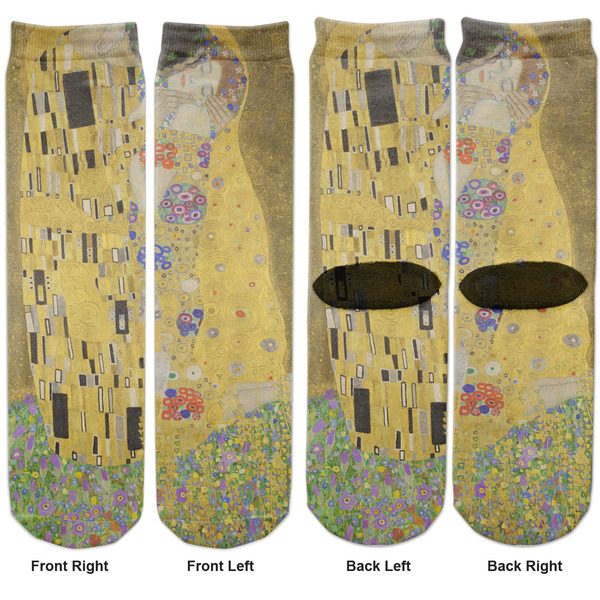 The Kiss - Lovers Adult Crew Socks - Double Pair - Front and Back - Apvl