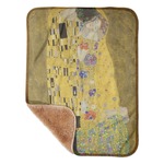 The Kiss (Klimt) - Lovers Sherpa Baby Blanket - 30" x 40"