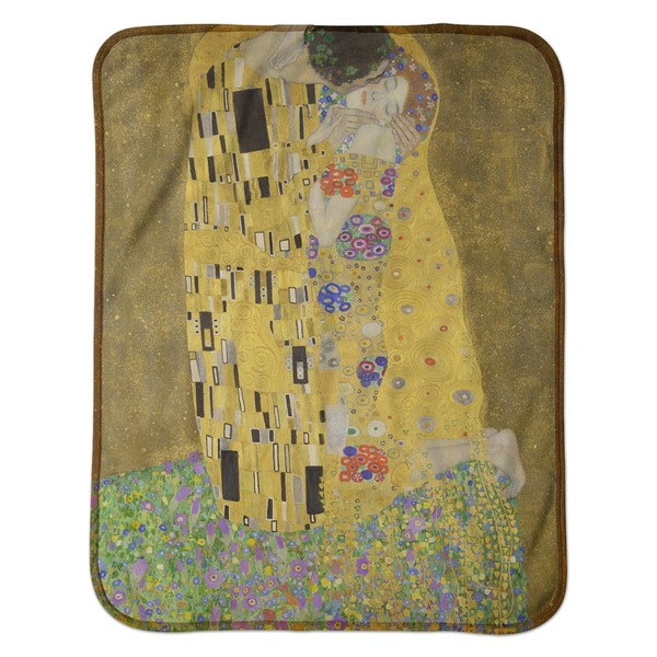 The Kiss - Lovers Baby Sherpa Blanket - Flat