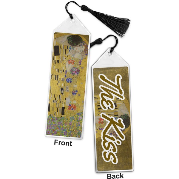 The Kiss - Lovers Bookmark with tassel - Front and Back
