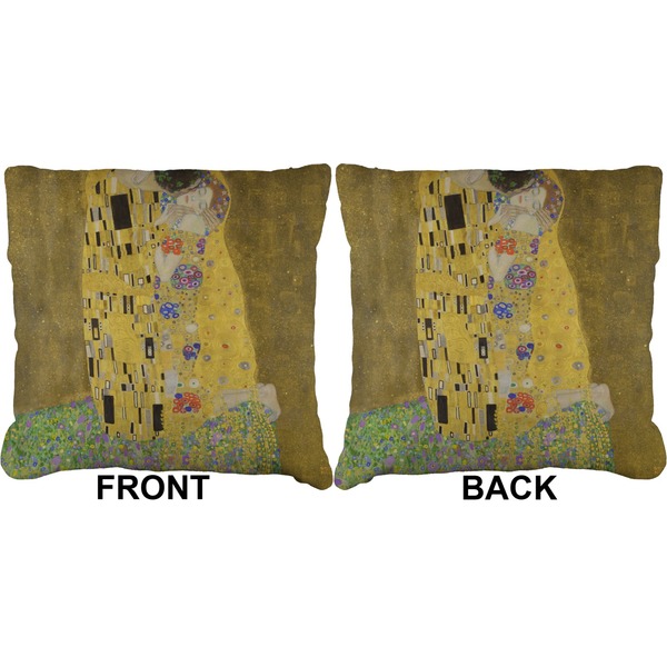 The Kiss - Lovers Burlap Pillow Approval