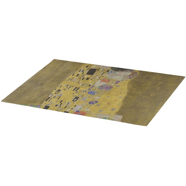 The Kiss - Lovers Burlap Placemat (Angle View)