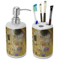 The Kiss (Klimt) - Lovers Ceramic Bathroom Accessories Set