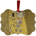 The Kiss (Klimt) - Lovers Metal Frame Ornament - Double Sided