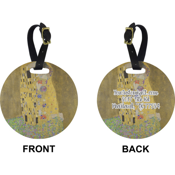 The Kiss - Lovers Circle Luggage Tag (Front + Back)