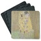 The Kiss (Klimt) - Lovers Square Rubber Backed Coasters - Set of 4