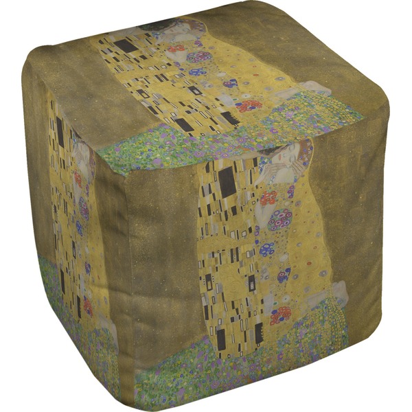 Custom The Kiss (Klimt) - Lovers Cube Pouf Ottoman - 18"