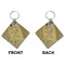 The Kiss - Lovers Diamond Keychain (Front + Back)