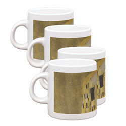 The Kiss (Klimt) - Lovers Single Shot Espresso Cups - Set of 4