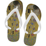 The Kiss (Klimt) - Lovers Flip Flops - XSmall