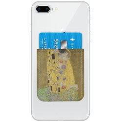 The Kiss (Klimt) - Lovers Genuine Leather Adhesive Phone Wallet