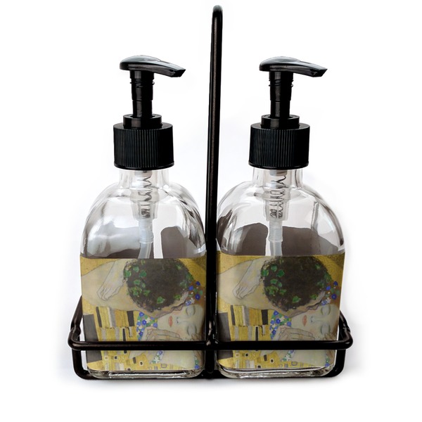 Custom The Kiss (Klimt) - Lovers Glass Soap & Lotion Bottles