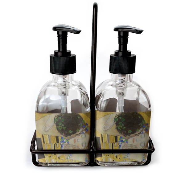 Custom The Kiss (Klimt) - Lovers Glass Soap & Lotion Bottles