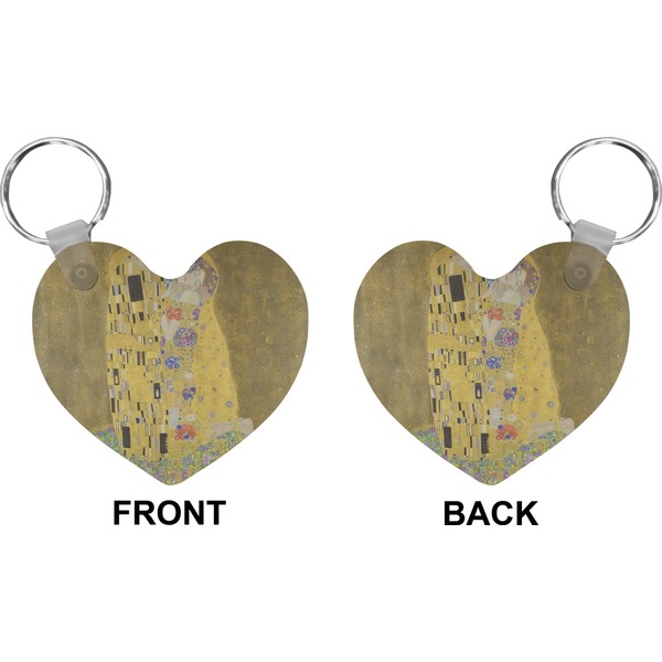 The Kiss - Lovers Heart Keychain (Front + Back)