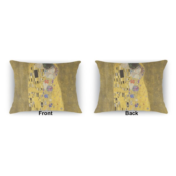The Kiss - Lovers Indoor Rectangular Burlap Pillow (Front and Back)