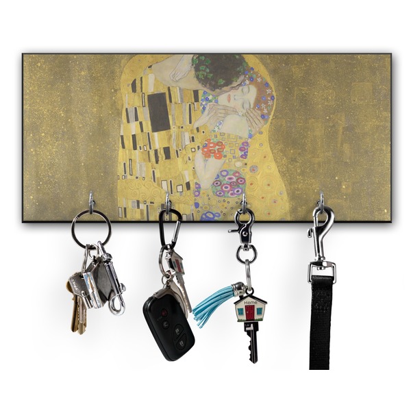 Custom The Kiss (Klimt) - Lovers Key Hanger w/ 4 Hooks