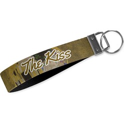 The Kiss (Klimt) - Lovers Wristlet Webbing Keychain Fob