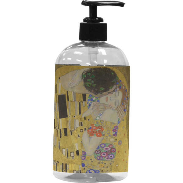 Custom The Kiss (Klimt) - Lovers Plastic Soap / Lotion Dispenser (16 oz - Large - Black)