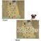 The Kiss - Lovers Microfleece Dog Blanket - Large- Front & Back