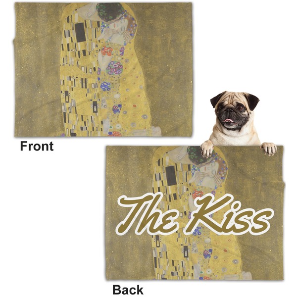 The Kiss - Lovers Microfleece Dog Blanket - Regular - Front & Back