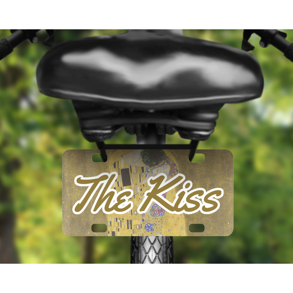 The Kiss - Lovers Mini License Plate on Bicycle