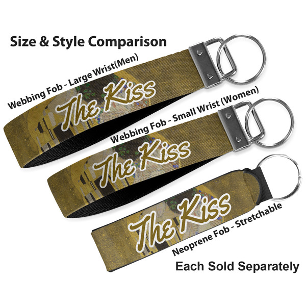 The Kiss - Lovers Multiple Key Ring comparison sizes