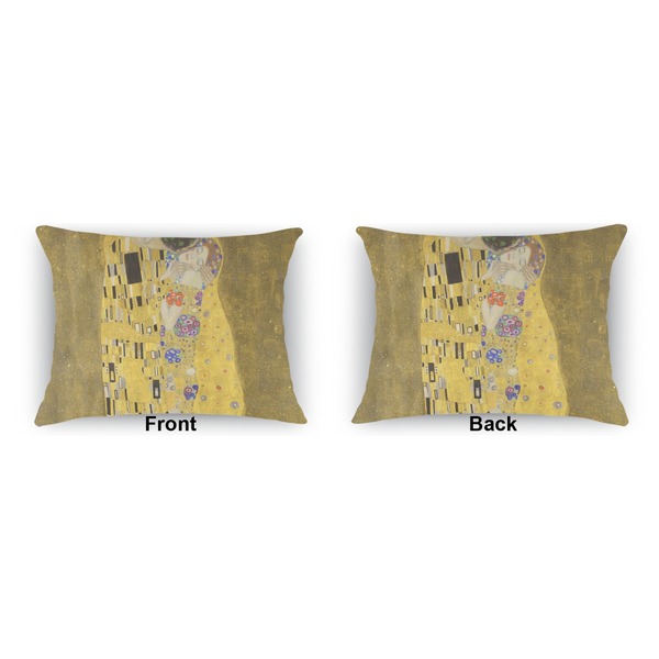 The Kiss - Lovers Outdoor Rectangular Throw Pillow (Front and Back)