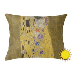 The Kiss (Klimt) - Lovers Outdoor Throw Pillow (Rectangular)