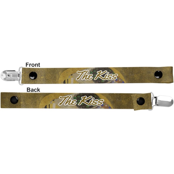The Kiss - Lovers Pacifier Clip - Front and Back