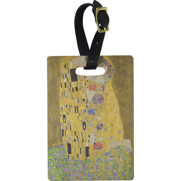 Custom The Kiss (Klimt) - Lovers Plastic Luggage Tag - Rectangular