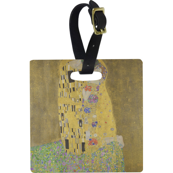 Custom The Kiss (Klimt) - Lovers Plastic Luggage Tag - Square