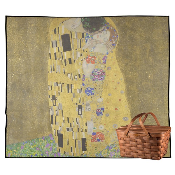 Custom The Kiss (Klimt) - Lovers Outdoor Picnic Blanket
