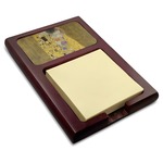 The Kiss (Klimt) - Lovers Red Mahogany Sticky Note Holder