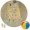 The Kiss (Klimt) - Lovers Round Beach Towel