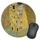 The Kiss (Klimt) - Lovers Round Mouse Pad