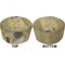 The Kiss - Lovers Round Pouf Ottoman (Top and Bottom)