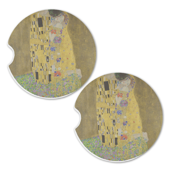 The Kiss - Lovers Sandstone Car Coasters - Set of 2