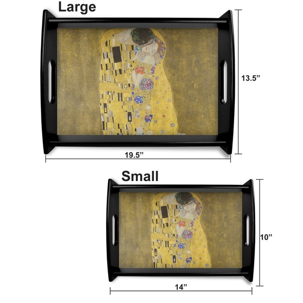 The Kiss - Lovers Serving Tray Black Sizes