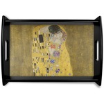 The Kiss (Klimt) - Lovers Black Wooden Tray - Small