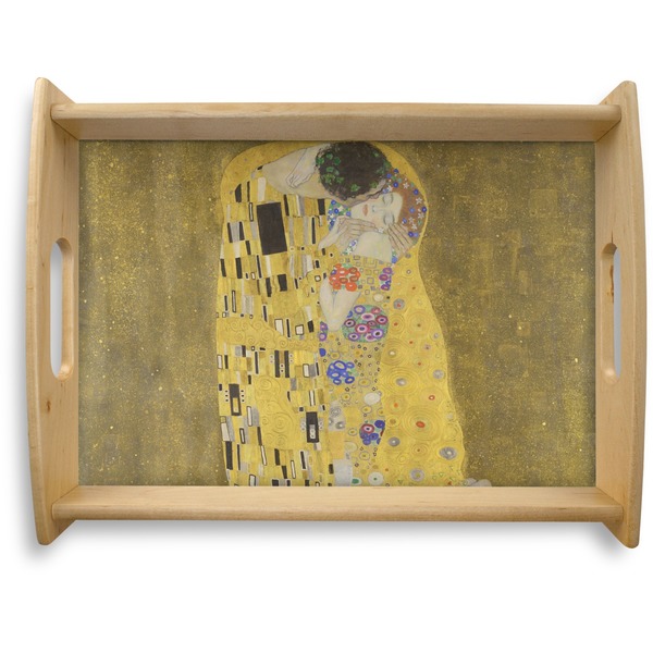 Custom The Kiss (Klimt) - Lovers Natural Wooden Tray - Large