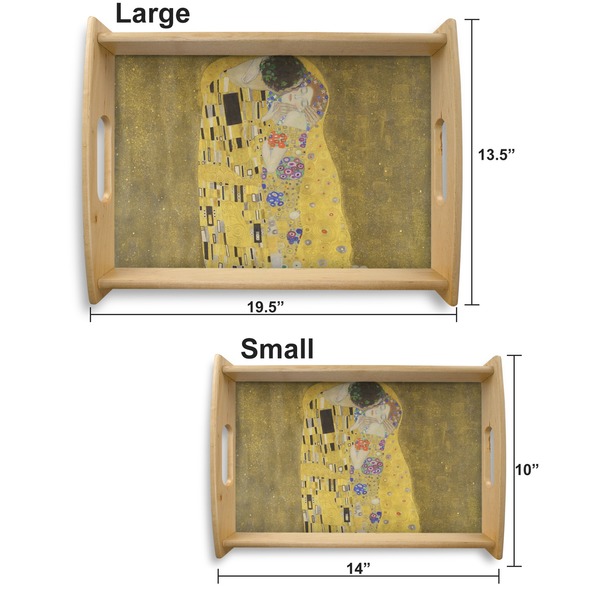 The Kiss - Lovers Serving Tray Wood Sizes