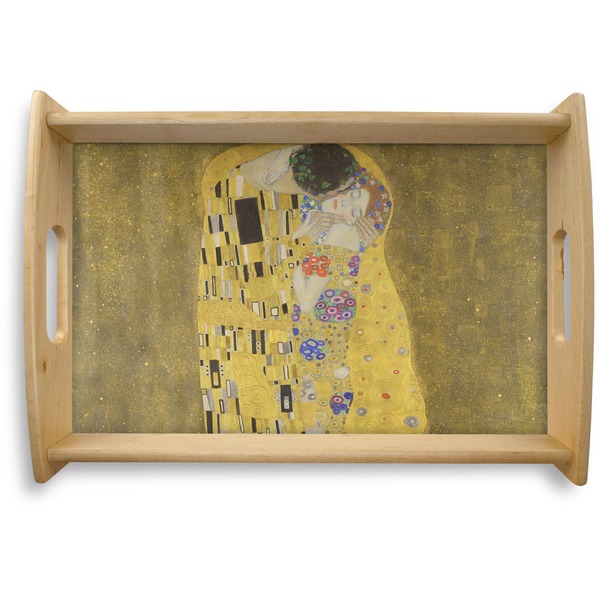 Custom The Kiss (Klimt) - Lovers Natural Wooden Tray - Small