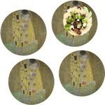 The Kiss (Klimt) - Lovers Set of 4 Glass Lunch / Dinner Plate 10"